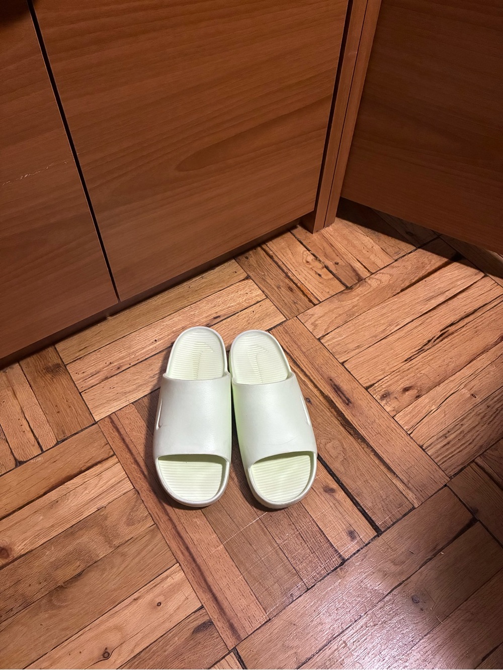 Women’s Nike Slide Sandals in Light Lime Green